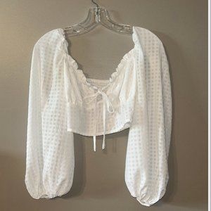 Shein white top, size S